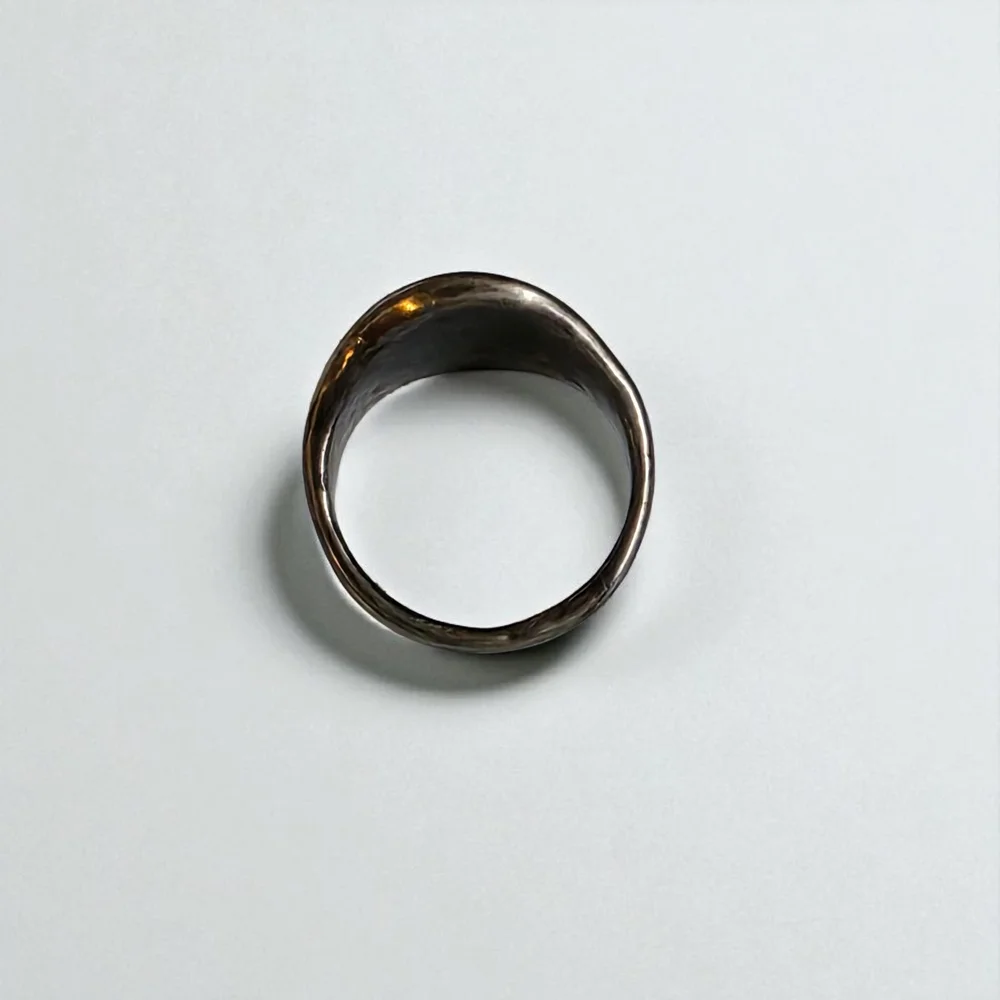 Black Ring with Blue and Red Accents